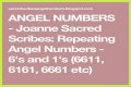 
Repeating Angel Numbers - 1's and 6's  (1166, 1161, 6161, 6611, 661 etc)

